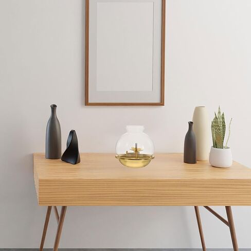 Vintage Worship Oil Lamp with Shade Polished Edges Kerosene Lamp for Indoor Use Buddhist Table Centerpiece Rustic Classic Lantern for Home Decor and Spiritual Settings in Kuwait