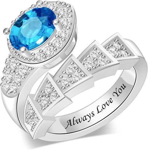 Personalized Simulated Birthstones Rings for Women Promise Rings for Her Custom Womens Rings Mother Rings Engagement Rings Gifts for Mom in Saudi Arabia