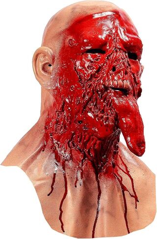 قناع LEKA NEIL Horror Vampire Demon Mask - قناع زومبي واقعي - مقاس واحد يناسب الجميع - للأعمار من 14 عامًا فما فوق - أزرق in Kuwait