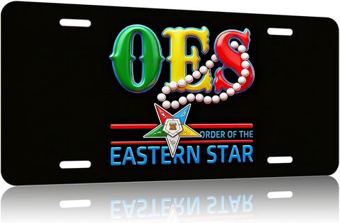 OES RDER من النجم الشرقي. لوحة ترخيص افتراضية مخصصة، غطاء لوحة ترخيص لطيف ومبتكر من معدن الألومنيوم المزخرف، مناسب للرجال، 6 × 12 بوصة (4 فتحات) in Kuwait