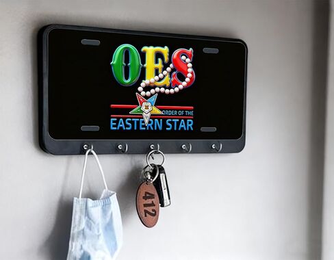 OES RDER من النجم الشرقي. لوحة ترخيص افتراضية مخصصة، غطاء لوحة ترخيص لطيف ومبتكر من معدن الألومنيوم المزخرف، مناسب للرجال، 6 × 12 بوصة (4 فتحات) in Kuwait