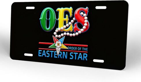 OES RDER من النجم الشرقي. لوحة ترخيص افتراضية مخصصة، غطاء لوحة ترخيص لطيف ومبتكر من معدن الألومنيوم المزخرف، مناسب للرجال، 6 × 12 بوصة (4 فتحات) in Kuwait