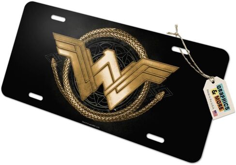 رسومات والمزيد، لوحة ترخيص معدنية جديدة تحمل شعار Wonder Woman Movie Golden Lasso in Saudi Arabia