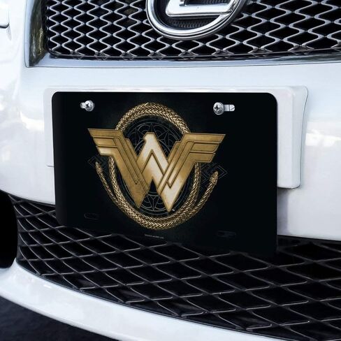 رسومات والمزيد، لوحة ترخيص معدنية جديدة تحمل شعار Wonder Woman Movie Golden Lasso in Saudi Arabia