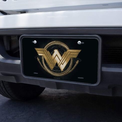 رسومات والمزيد، لوحة ترخيص معدنية جديدة تحمل شعار Wonder Woman Movie Golden Lasso in Saudi Arabia