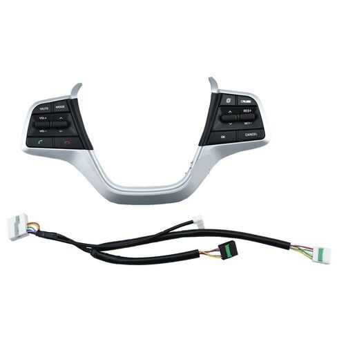 Steering Wheel Mounted Cruise Control Switch Butto Cruise Control Steering Wheel Bluetooth Buttons/Fit for Hyundai Accent 2019 2020 2021 2022 2023(Piano Black) in Saudi Arabia