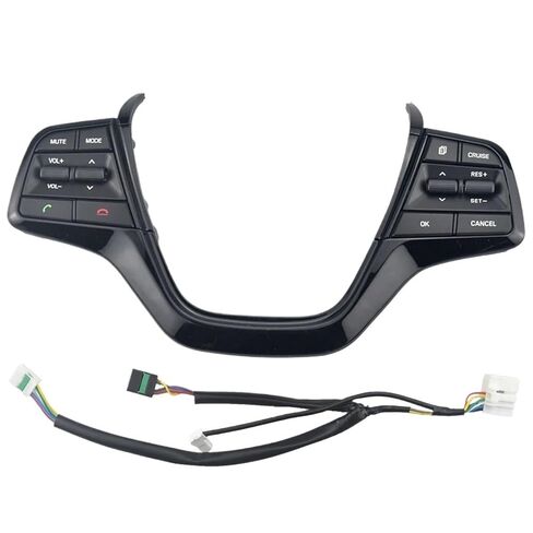 Steering Wheel Mounted Cruise Control Switch Butto Cruise Control Steering Wheel Bluetooth Buttons/Fit for Hyundai Accent 2019 2020 2021 2022 2023(Piano Black) in Saudi Arabia
