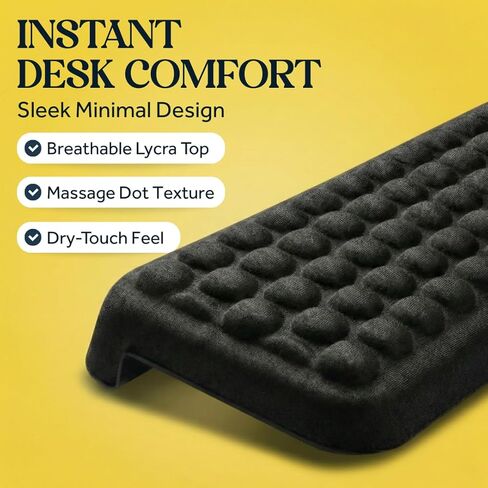 وسائد حافة المكتب على شكل حرف L من WESTERN COMFORT (عبوة من قطعتين) لتخفيف الكوع والمعصم - وسادة مريحة لذراع المكتب من إسفنج الذاكرة غير قابلة للانزلاق للألعاب والراحة في العمل - ليكرا مسامية مع نقاط تدليك in Kuwait