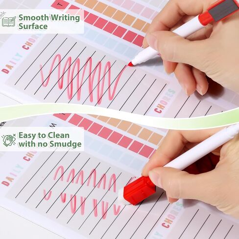 مخطط عمل المسح الجاف المغناطيسي - لوحة مهام مسؤولية السلوك مقاس 8.5 × 12 بوصة للبالغين والمراهقين - تتضمن 6 علامات دقيقة إضافية - يتم شحنها بشكل مسطح 2 قطعة in Kuwait