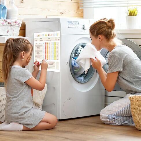 مخطط عمل المسح الجاف المغناطيسي - لوحة مهام مسؤولية السلوك مقاس 8.5 × 12 بوصة للبالغين والمراهقين - تتضمن 6 علامات دقيقة إضافية - يتم شحنها بشكل مسطح 2 قطعة in Kuwait