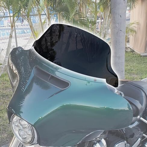 TCT-MOTORPARTS 10.5'' Black Windscreen Windshield Fit For Harley Touring Electra Glide Ultra Classic Limited Tri Glide Ultra 2014-2023 in Saudi Arabia