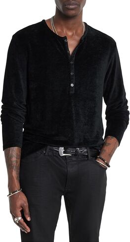 John Varvatos Rosario Henley Black XL in Saudi Arabia