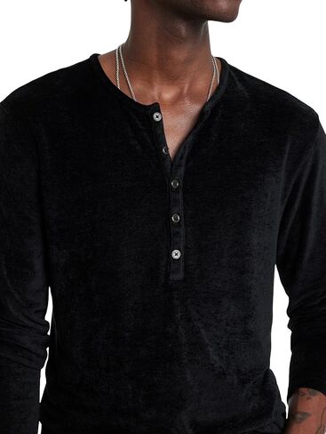 John Varvatos Rosario Henley Black XL in Saudi Arabia