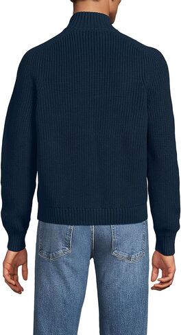 Lands' End Men's Long Sleeve Drifter Full Zip Cardigan Sweater in Saudi Arabia