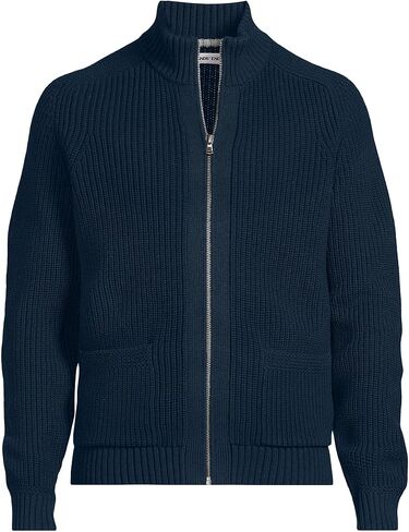 Lands' End Men's Long Sleeve Drifter Full Zip Cardigan Sweater in Saudi Arabia