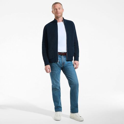 Lands' End Men's Long Sleeve Drifter Full Zip Cardigan Sweater in Saudi Arabia