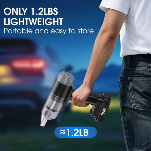 طقم تنظيف السيارة 26 قطعة، طقم تفصيل داخلي رمادي مع مكنسة كهربائية محمولة عالية الطاقة، مكنسة كهربائية محمولة للمنزل والسيارة وشعر الحيوانات الأليفة ولوحة المفاتيح وملحقات السيارات الكاملة للهدايا in Kuwait