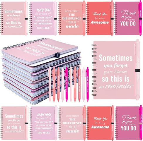 10 Sets/20 Pcs Employee Appreciation Gifts Bulk – Inspirational Notebooks with Motivational Pens, Small Notepads for Coworkers, Office Staff, Team, Volunteer, Nurse, Teachers, Housekeeping (Boho) in Saudi Arabia