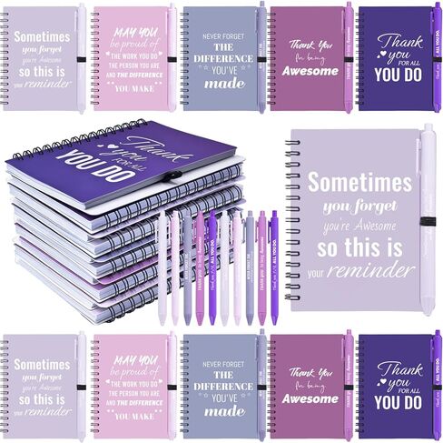 10 Sets/20 Pcs Employee Appreciation Gifts Bulk – Inspirational Notebooks with Motivational Pens, Small Notepads for Coworkers, Office Staff, Team, Volunteer, Nurse, Teachers, Housekeeping (Boho) in Saudi Arabia