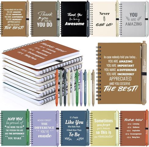 10 Sets/20 Pcs Employee Appreciation Gifts Bulk – Inspirational Notebooks with Motivational Pens, Small Notepads for Coworkers, Office Staff, Team, Volunteer, Nurse, Teachers, Housekeeping (Boho) in Saudi Arabia