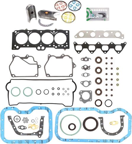 Evergreen SA-9761227837-5 Full Gasket Set Bearings Rings Compatible With/For 93-97 Toyota Celica Corolla Geo 1.8 DOHC 7AFE in Saudi Arabia