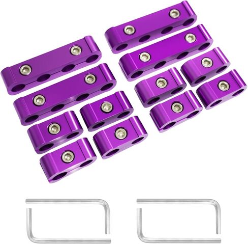 12-Piece Spark Plug Wire Separator and Holder Set for 8mm 9mm 10mm Spark Plug Wire Holder Clips - Keep Your Wires Organized and Protected! (Violet) in Kuwait