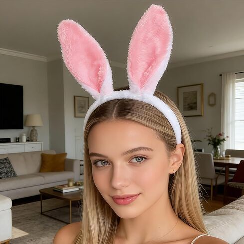 30 قطعة آذان الأرنب عقال آذان الأرنب قبعة مع آذان الحيوان لطيف أرنب الأذن مضحك القبعات للحزب هدايا عيد الفصح النساء in Kuwait
