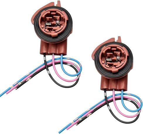 2 PCS 3157 Bulb Socket, Turn Signal/Tail Light/Brake Light Harness Socket Adapter Pigtail, Pre-wired Harness Bulb Adapters Replacement, for 3157, 3155, 3357 Lights (Brown) in Saudi Arabia