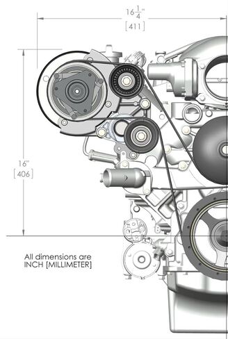 LS HIGH-MOUNT A/C ACCESSORY DRIVE KIT - INCLUDES R4 A/C COMPRESSOR, TENSIONER, & PULLEYS in Saudi Arabia