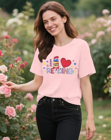 Read Book Shirt for Women I Love Reading T Shirt Reading Teacher Tops Read More Books Causal Short Sleeve Tops in Saudi Arabia