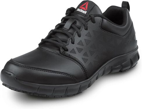 Reebok Work Sublite Cushion Work, Men's, Black, Athletic Style, MaxTrax Slip Resistant, Soft Toe Work Shoe in Saudi Arabia