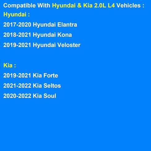 مجموعة مبيت ترموستات من الألومنيوم متوافقة مع Hyundai Kia 2.0L - 2017-2020 Elantra، 2018-2021 Kona، 2019-2021 Veloster & Forte، 2021-2022 Seltos، 2020-2022 Soul، استبدل 25500-2E085 255002E085 in Saudi Arabia