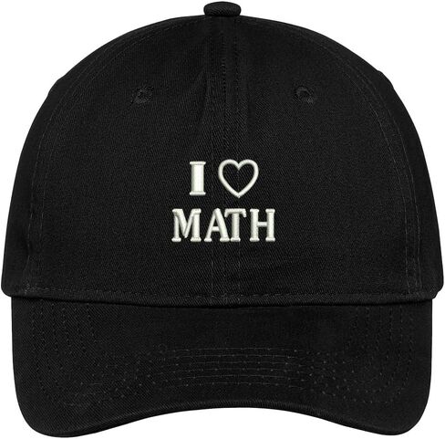 متجر الملابس العصرية I Love Math قبعة بيسبول من القطن الناعم المطرزة ذات المظهر المنخفض in Saudi Arabia