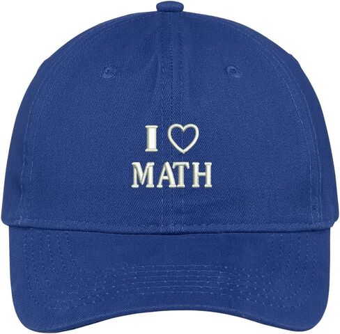 متجر الملابس العصرية I Love Math قبعة بيسبول من القطن الناعم المطرزة ذات المظهر المنخفض in Saudi Arabia