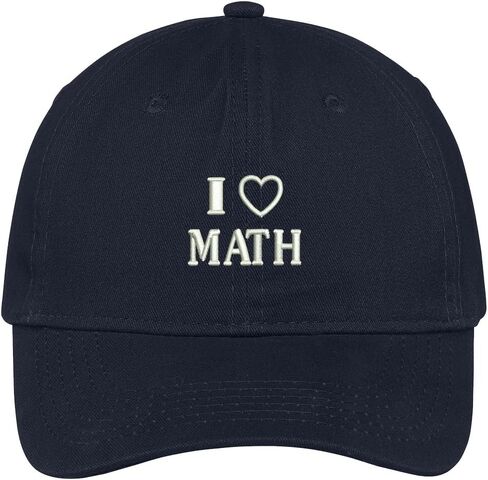 متجر الملابس العصرية I Love Math قبعة بيسبول من القطن الناعم المطرزة ذات المظهر المنخفض in Saudi Arabia