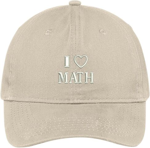 متجر الملابس العصرية I Love Math قبعة بيسبول من القطن الناعم المطرزة ذات المظهر المنخفض in Saudi Arabia