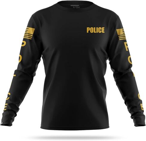 قميص Police بأكمام طويلة للرجال - قماش ACT1V3، ماص للرطوبة، مطاط في 4 اتجاهات، ياقة منظمة in Kuwait