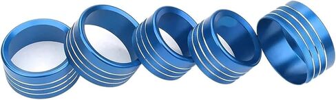 لملحقات دودج رام 2018-2021 غطاء مقبض التحكم التيار المتناوب/الحجم/الوضع/التلقائي/تصفح التبديل ديكور زر الكسوة، أزرق 5 قطعة in Kuwait