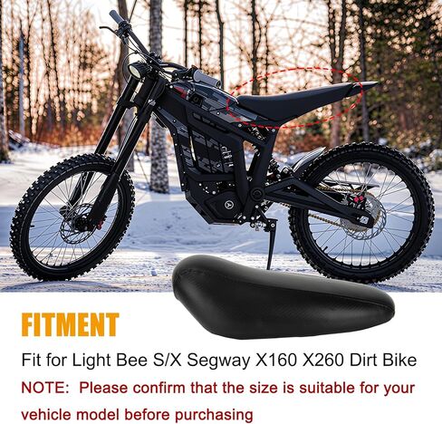 PSLER Electric Bike Seat Cushion - Waterproof Dirt Bike Seat, Fits for Light Bee X & S/X160/X260, Motorbike Long Seat for E-Bike, Carbon Fiber in Saudi Arabia
