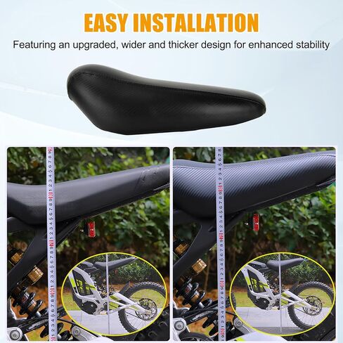 PSLER Electric Bike Seat Cushion - Waterproof Dirt Bike Seat, Fits for Light Bee X & S/X160/X260, Motorbike Long Seat for E-Bike, Carbon Fiber in Saudi Arabia