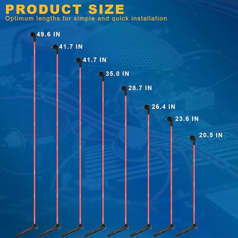 مجموعة أسلاك توصيل الإشعال ومجموعة شمعات الإشعال المتوافقة مع Ford Lincoln Mercury 4.6L V8، تناسب F150 F250 E150 Expedition Crown Victoria Town Car Grand Marquis، استبدل WR5934 & SP432 in Kuwait