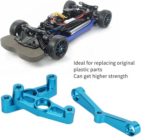 مجموعة توجيه محمل كروي من الألومنيوم Srliya، ترقية الأداء لسيارة Tamiya TT02 1/10 RC، مصنوعة من سبائك الألومنيوم باللون الأزرق، مثالية لسيارة Tamiya TT02 1/10 ترقية RC in Saudi Arabia