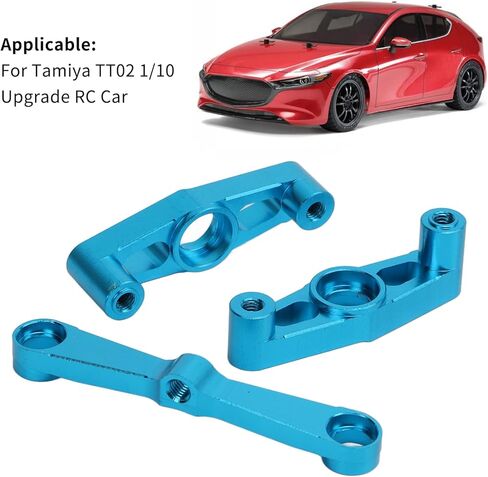 مجموعة توجيه محمل كروي من الألومنيوم Srliya، ترقية الأداء لسيارة Tamiya TT02 1/10 RC، مصنوعة من سبائك الألومنيوم باللون الأزرق، مثالية لسيارة Tamiya TT02 1/10 ترقية RC in Saudi Arabia
