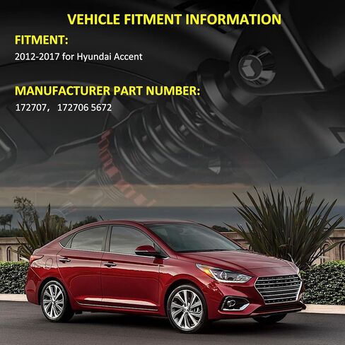 Front Complete Struts With Coil Spring Assembly And Rear Shock Absorbers fit for 2012-2017 for Hyundai Accent Shocks And Struts Replace 172707，172706 5672 in Saudi Arabia