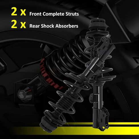 Front Complete Struts With Coil Spring Assembly And Rear Shock Absorbers fit for 2012-2017 for Hyundai Accent Shocks And Struts Replace 172707，172706 5672 in Saudi Arabia
