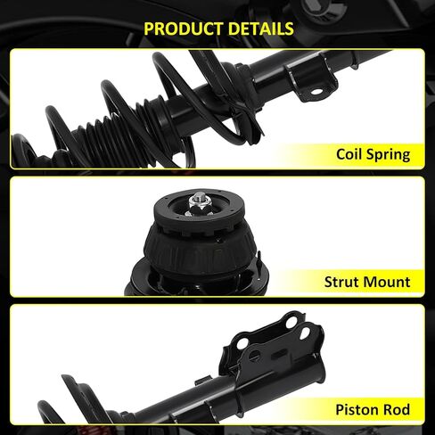 Front Complete Struts With Coil Spring Assembly And Rear Shock Absorbers fit for 2012-2017 for Hyundai Accent Shocks And Struts Replace 172707，172706 5672 in Saudi Arabia