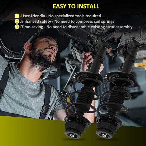 Front Complete Struts With Coil Spring Assembly And Rear Shock Absorbers fit for 2012-2017 for Hyundai Accent Shocks And Struts Replace 172707，172706 5672 in Saudi Arabia