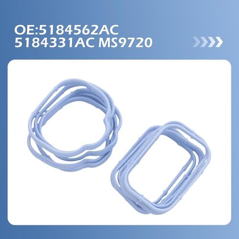 Intake Manifold Gasket, Intake Manifold Gaskets Lower & Upper Gasket Plenum Set, Compatible with Dodge Jeep Ram Wrangler, Intakes Gaskets Set Replaces MS97204, 5184331AC, 5184562AC in Saudi Arabia