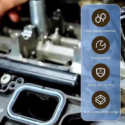 Intake Manifold Gasket, Intake Manifold Gaskets Lower & Upper Gasket Plenum Set, Compatible with Dodge Jeep Ram Wrangler, Intakes Gaskets Set Replaces MS97204, 5184331AC, 5184562AC in Saudi Arabia