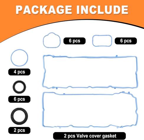 Silicone Valve Cover Gasket Set Intake Manifold Gasket Fuel Injection Plenum Gasket Replace# 5184596AE MS97204 Compatible with Journey Charger Challenger, Wrangler Cherokee Chrysler 200 300 in Saudi Arabia